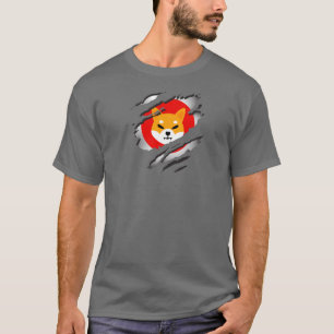 Shiba Inu Torn Image w/ Logo Reveal Underneath T-Shirt