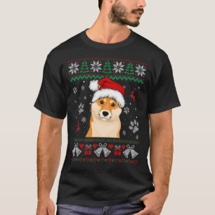 Shiba Inu Ugly Christmas Dog Santa Hat Xmas Dog T-Shirt