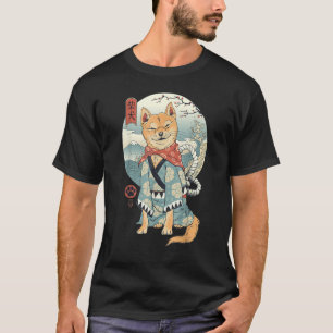 Shiba Inu Ukiyo E Dog  Japanese Art T-Shirt