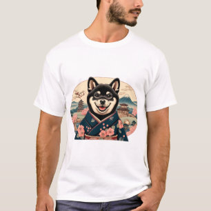 Shiba Inu Ukiyo-e style T-Shirt