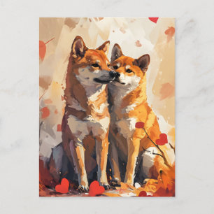 Shiba Inu Valentine's Day Postcard