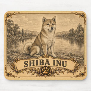 Shiba Inu, Vintage Heritage Dog Mouse Mat