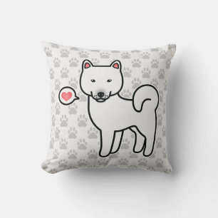 Shiba Inu White Love Cushion