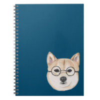 Shiba Inu with Oversized Round Framed Glasses