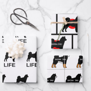 shiba inu wrapping paper sheet