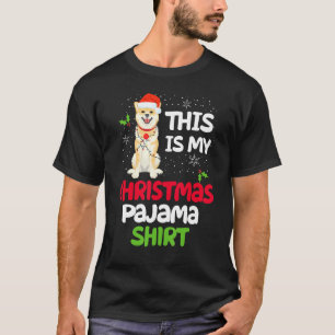 Shiba Inu Xmas This Is My Christmas Pajama Shiba D T-Shirt