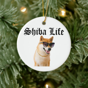 Shiba Life Ceramic Tree Decoration