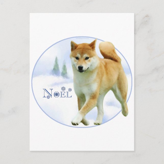 Shiba Noel Holiday Postcard (Front)