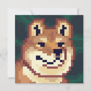 Shiba Pixel Art, Card