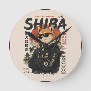 SHIBA THE PROTECTOR ROUND CLOCK