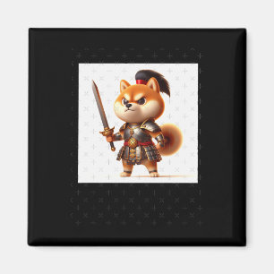 Shiba Warrior #1 Sword Sticker  Magnet