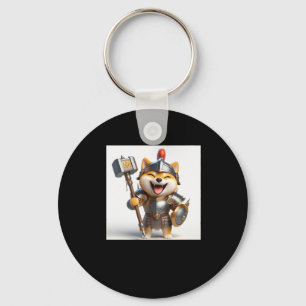 Shiba Warrior #5 Hammer Sticker Key Ring
