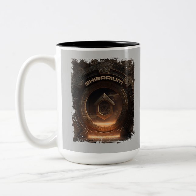 Shibarium Stargate Shiba Inu Portal Two-Tone Coffee Mug (Left)