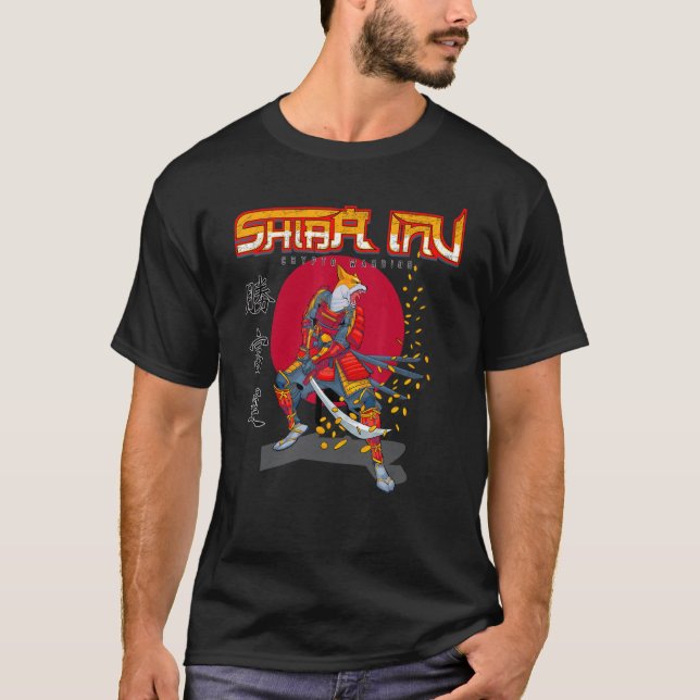 Shibarmy Shiba Inu Crypto Warrior Samurai And Japa T-Shirt (Front)