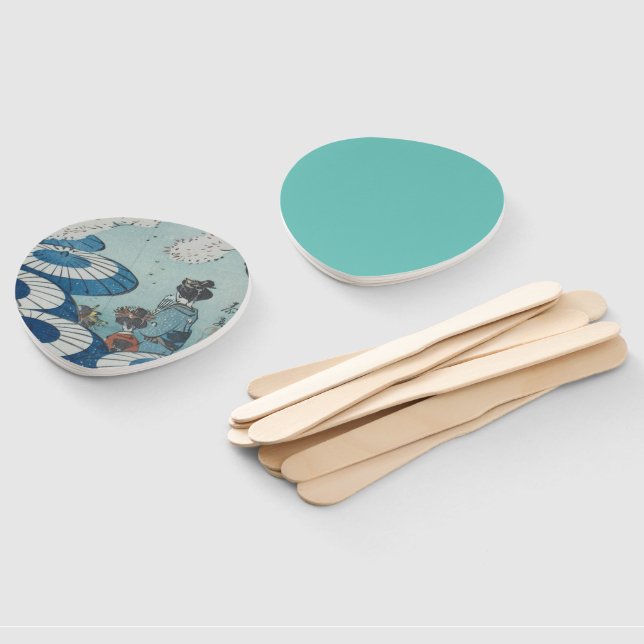 Shibata Zeshin's Cherry Blossom Spring Viewing Hand Fan (Non-assembled)