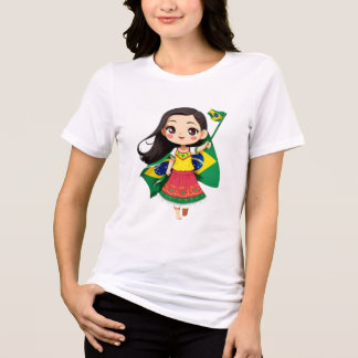 Shibi T-Shib T-Shirt Fun Printing Fashion Art Tri-Blend Shirt