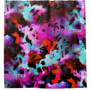 Shibori Batik: Watercolor Gradient Tie Dye Shower Curtain