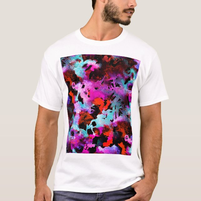 Shibori Batik: Watercolor Gradient Tie Dye T-Shirt (Front)