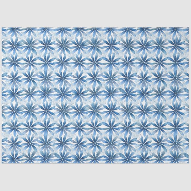 Shibori Blue Japanese Textile Art No 17 Tissue Paper (Front)
