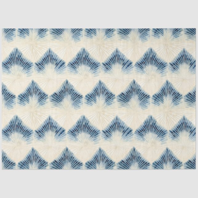 Shibori Blue Japanese Textile Art No 1 Tissue Paper (Front)