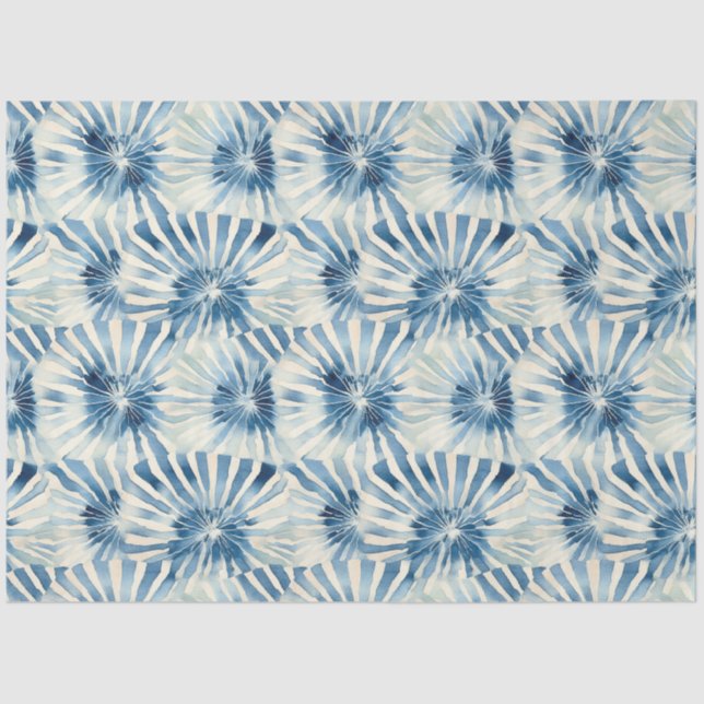 Shibori Blue Japanese Textile Art No 9 Tissue Paper (Front)