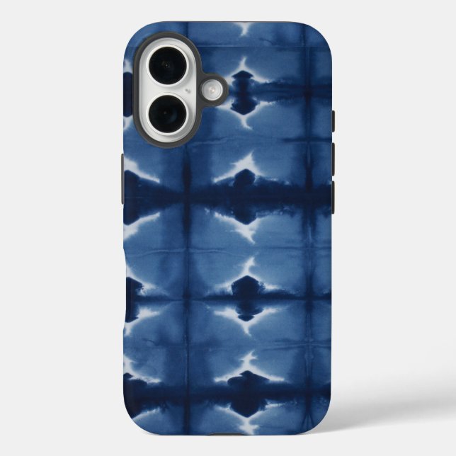 Shibori blue tie dye Case-Mate iPhone case (Back)