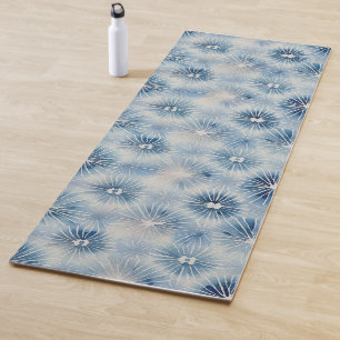 Shibori Blue Tie Dye Japan Traditional Pattern No5 Yoga Mat