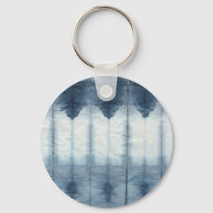 Shibori Indigio Print Key Ring