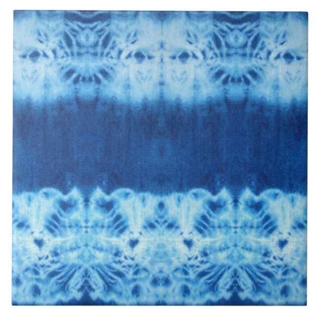 Shibori Interconnection Ceramic Tile (Front)