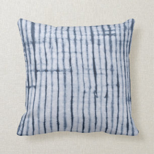 Shibori Stripe, SL Indigo Cushion