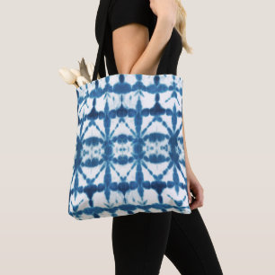 Shibori Tie Dye Print Novelty Tote Bag
