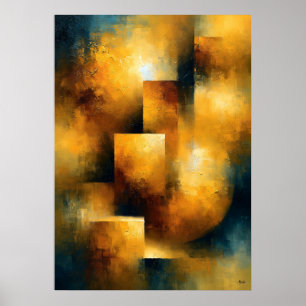 Shibui Gilded Resonance Japanese Inspired Textured Poster