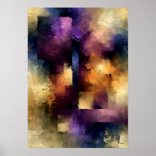 Shibui Violet Silence Japanese Inspired Textured Poster