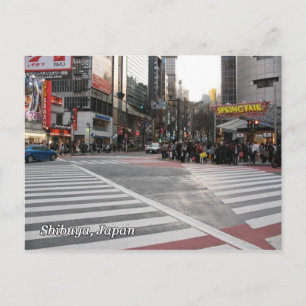 Shibuya 109 crosswalks postcard