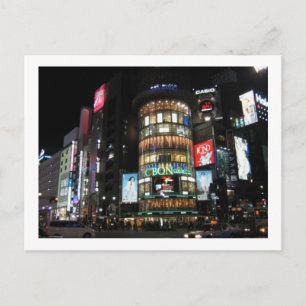 Shibuya at night. postcard