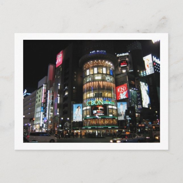 Shibuya at night. postcard (Front)