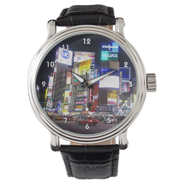 Shibuya City Lights Night in Tokyo Japan Watch (Front)