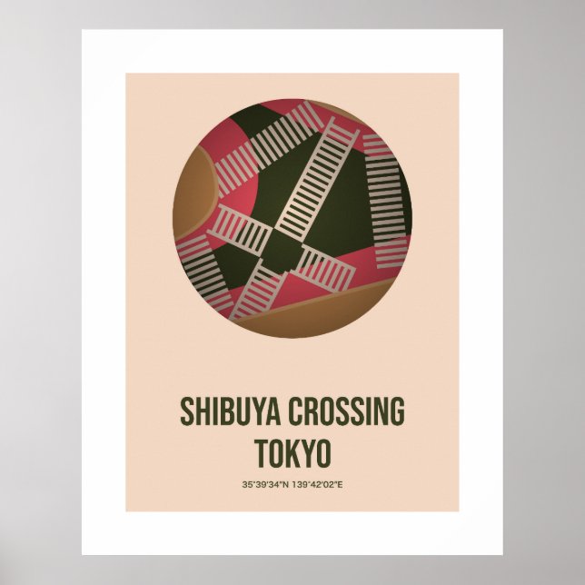Shibuya Crossing, Tokyo Japan Travel Wall Art (Front)