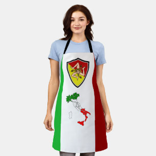 Shield flag of Sicily (Italy)   Apron