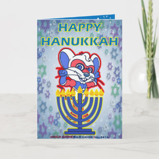SHIELD MOUSE Happy Hanukkah Card 2016