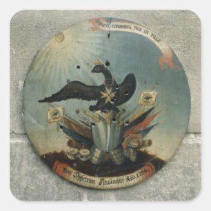 Shield of a Prussian officer, 1764 Square Sticker