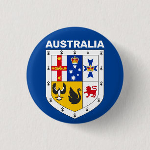 Shield of arms of Australia 3 Cm Round Badge