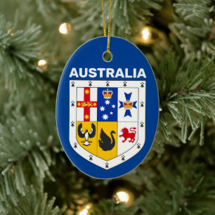 Shield of arms of Australia Ceramic Tree Decoration