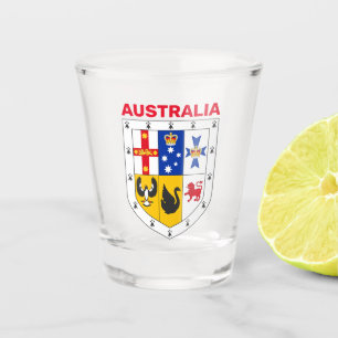 Shield of arms of Australia Shot Glass