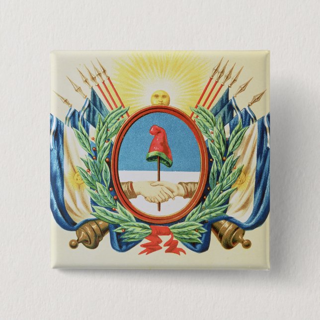 Shield of the Confederation of Argentina 15 Cm Square Badge (Front)
