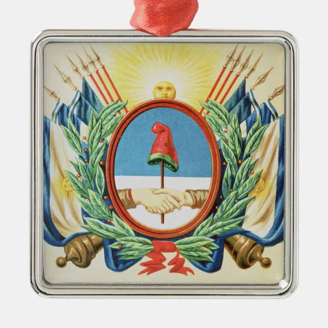 Shield of the Confederation of Argentina Metal Tree Decoration (Front)