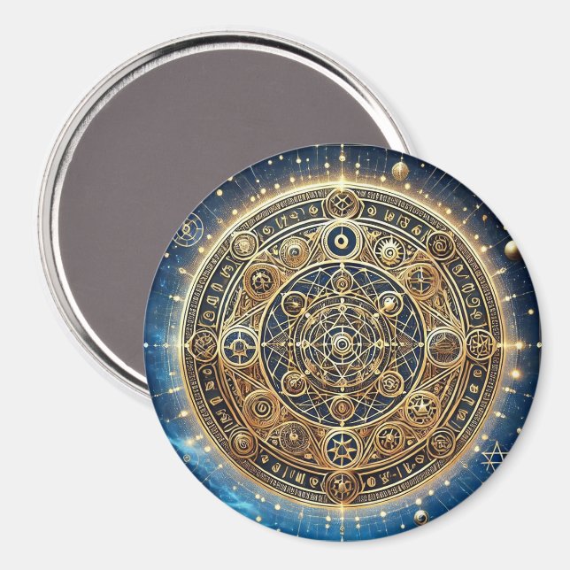 Shield of Warding Protection Sigil by ej gold Magnet (Front/Back)