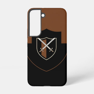 Shield with Crossed Swords on Brown  Samsung Galaxy Case
