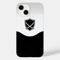 Shield with Crossed Swords Silver and Black