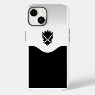 Shield with Crossed Swords Silver and Black iPhone 14 Case